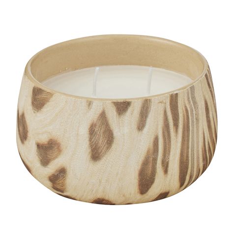 Animal Print Ceramic Candle - Pear