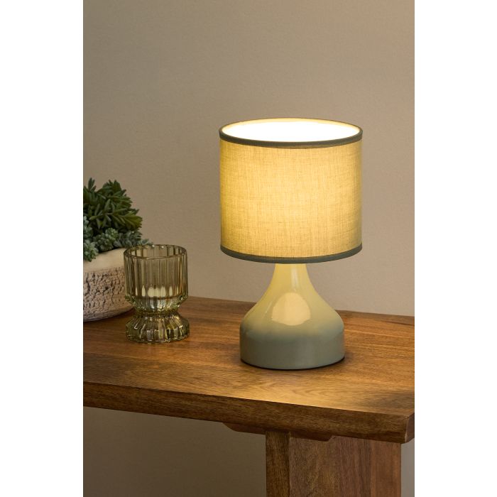 Aneesa Ceramic Table Lamp Green